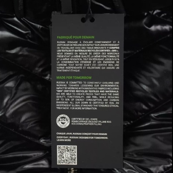 NWT [Rudsak] Limited Edition Cosette C Glossy Down Jacket Black Women's Size XS - Picture 11 of 14